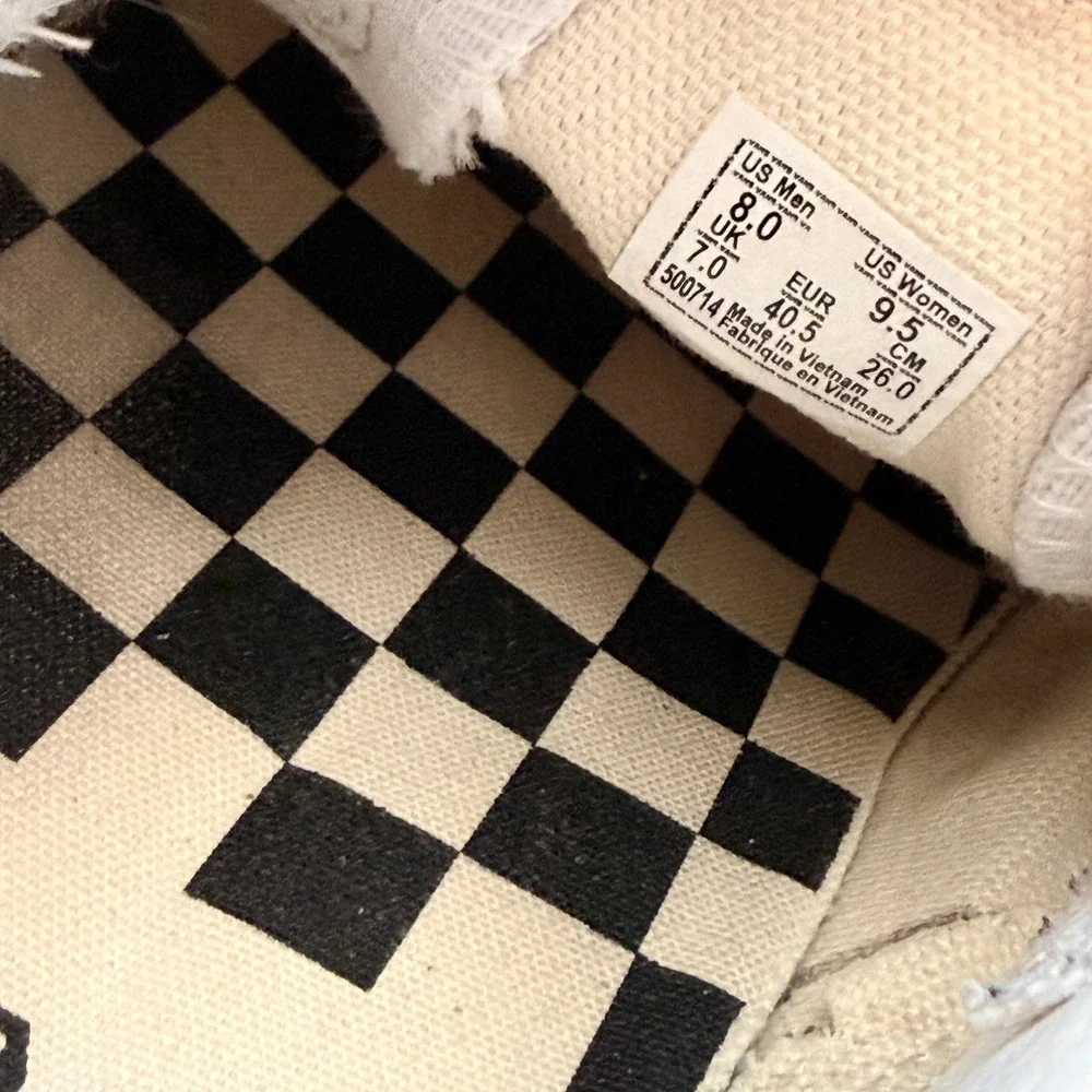 VANS Unisex Harry Potter Marauder's Map Slip-on Casual Shoes,White Black,8M/9.5W